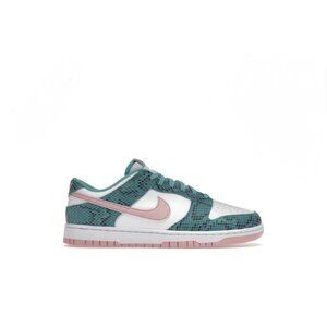 Nike Dunk Low Snakeskin Washed Teal Bleached Coral Size 10.5- DR8577-300